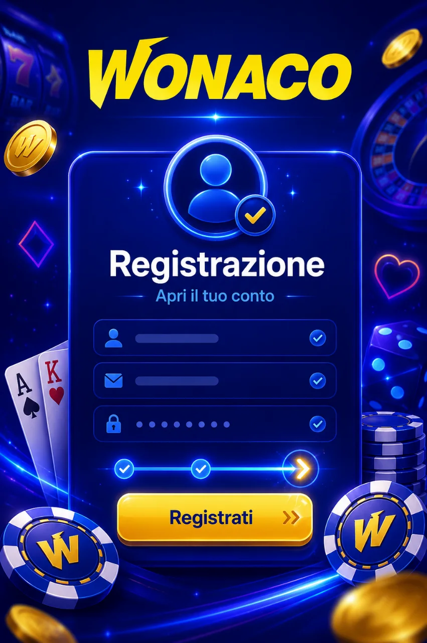 Registrazione su Wonaco Casino — Apri il Tuo Conto Oggi
