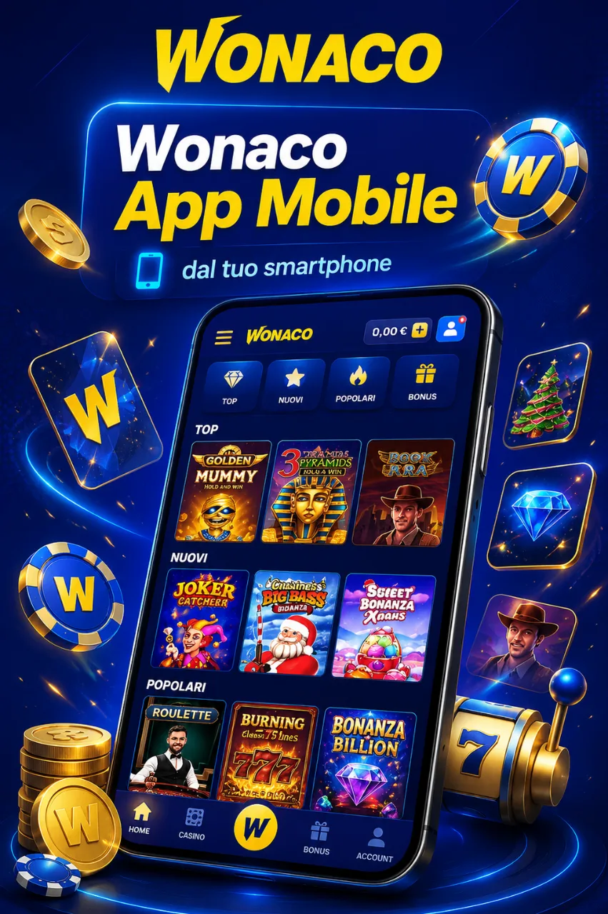 Wonaco App Mobile — Gioca Ovunque dal Tuo Smartphone